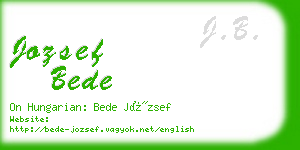 jozsef bede business card
